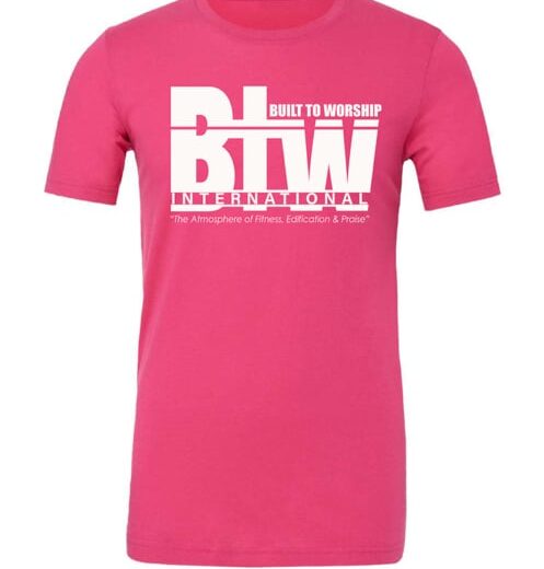 Btw Pink T-Shirt with White Logo