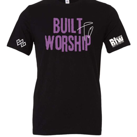 Btw Black T-Shirt with Purple Logo